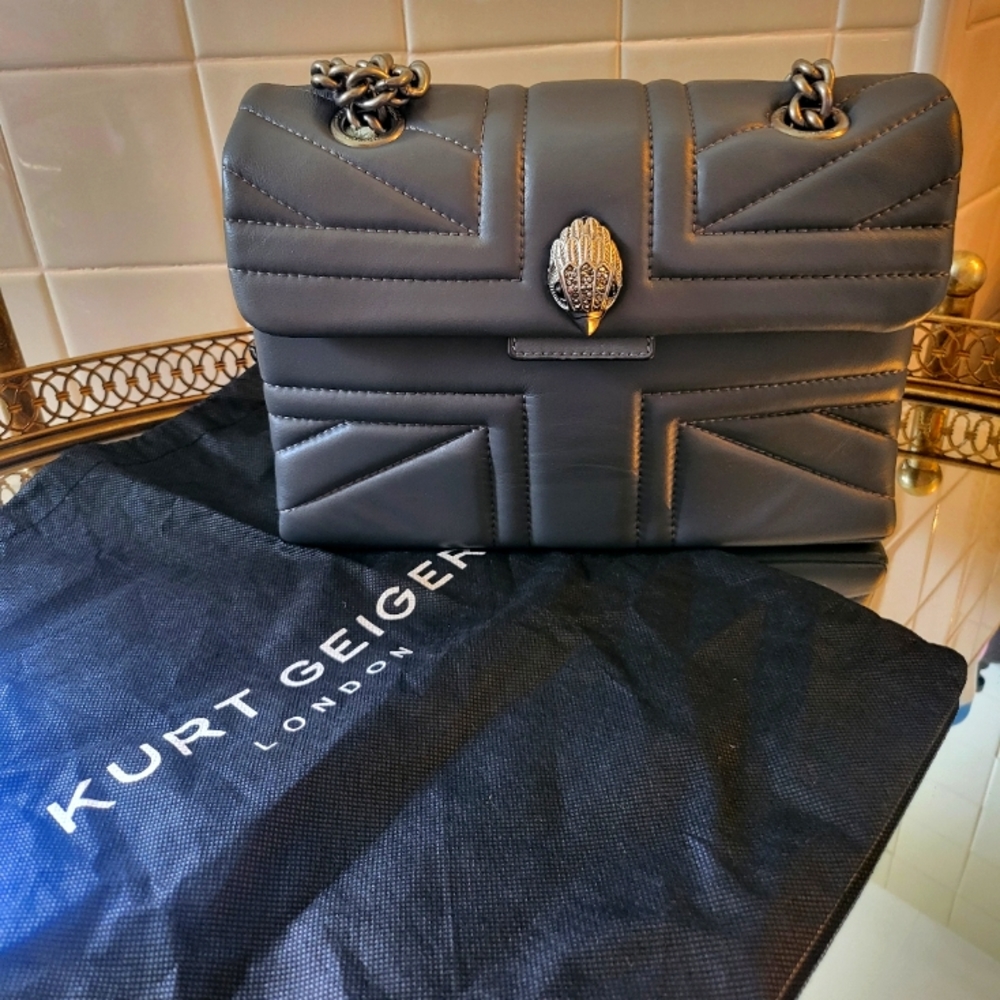 Kurt Geiger Medium Leather Kensington in Grey